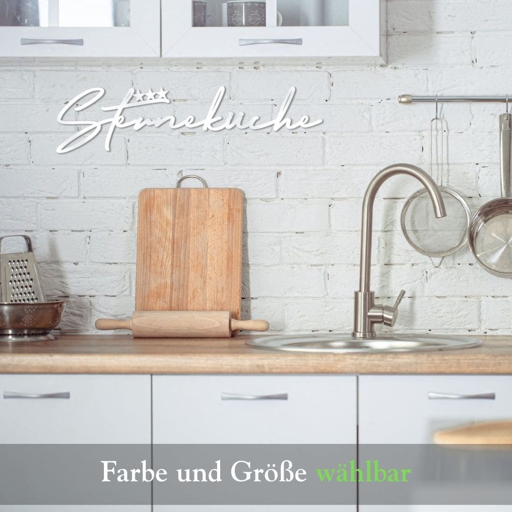 3D Schriftzug „Sterneküche"