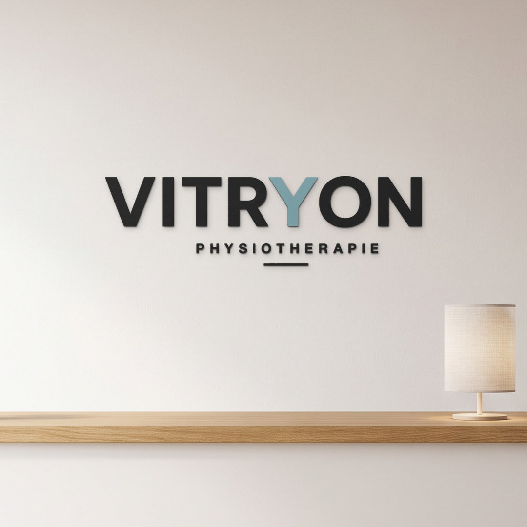 3D-Logo an der Wand