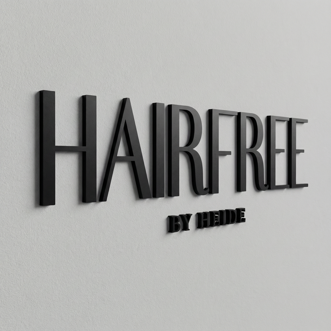 3D Logo Hairfree by Heide
