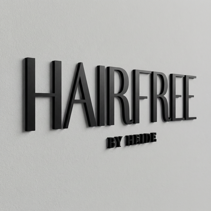 3D Logo Hairfree by Heide