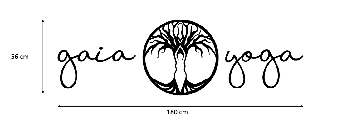 3D Schriftzug Gaia Yoga