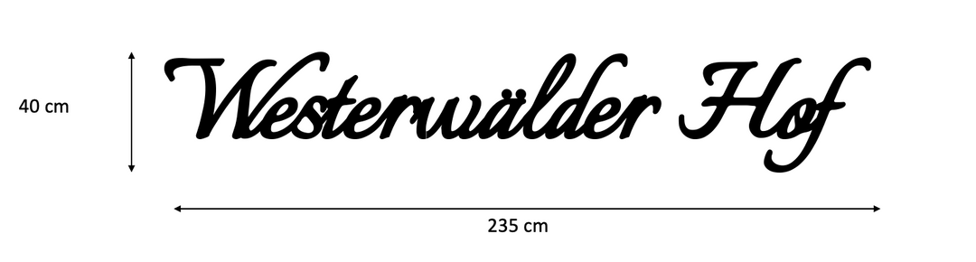 3D Schriftzug Westerwälder Hof