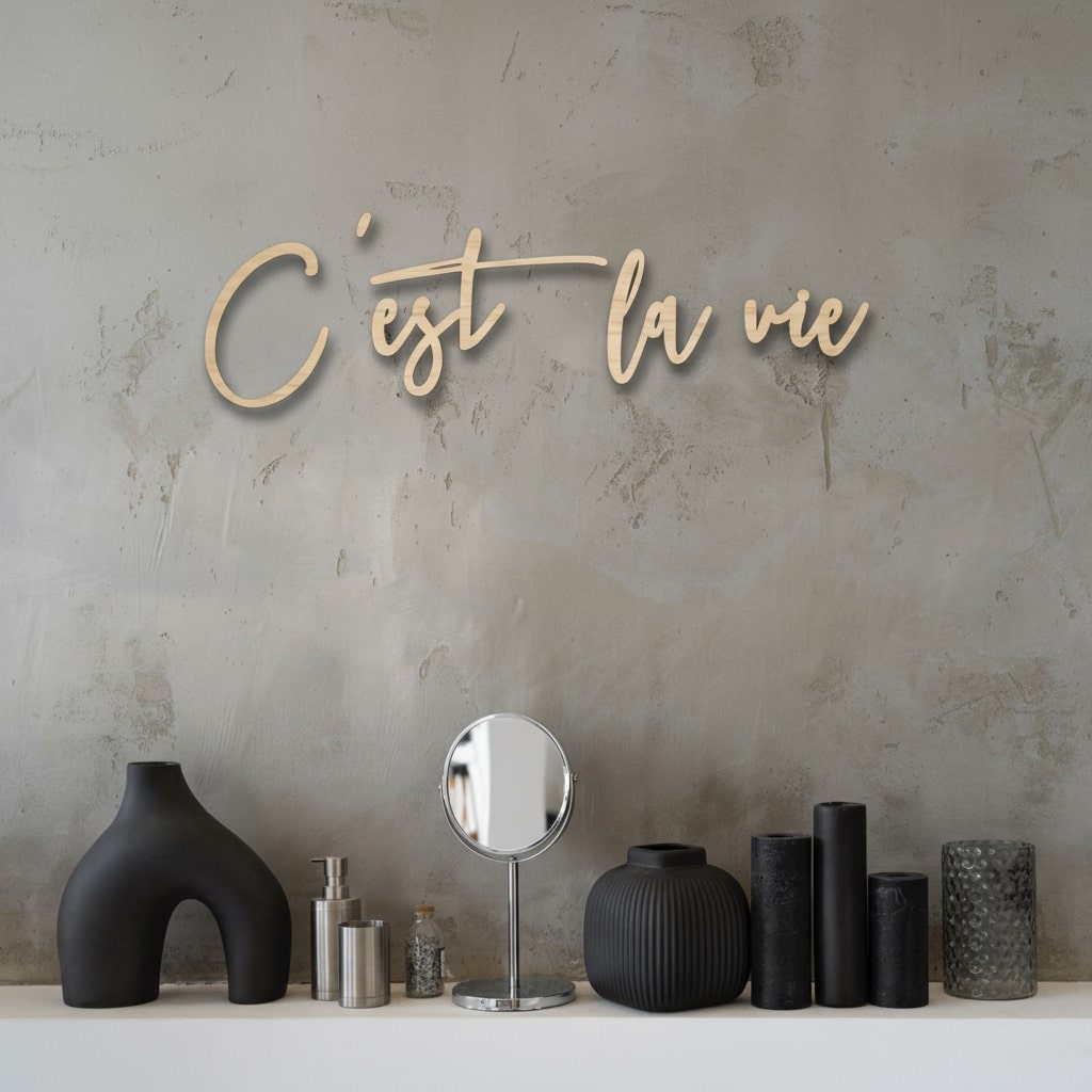 3D Schriftzug „C'est la vie"