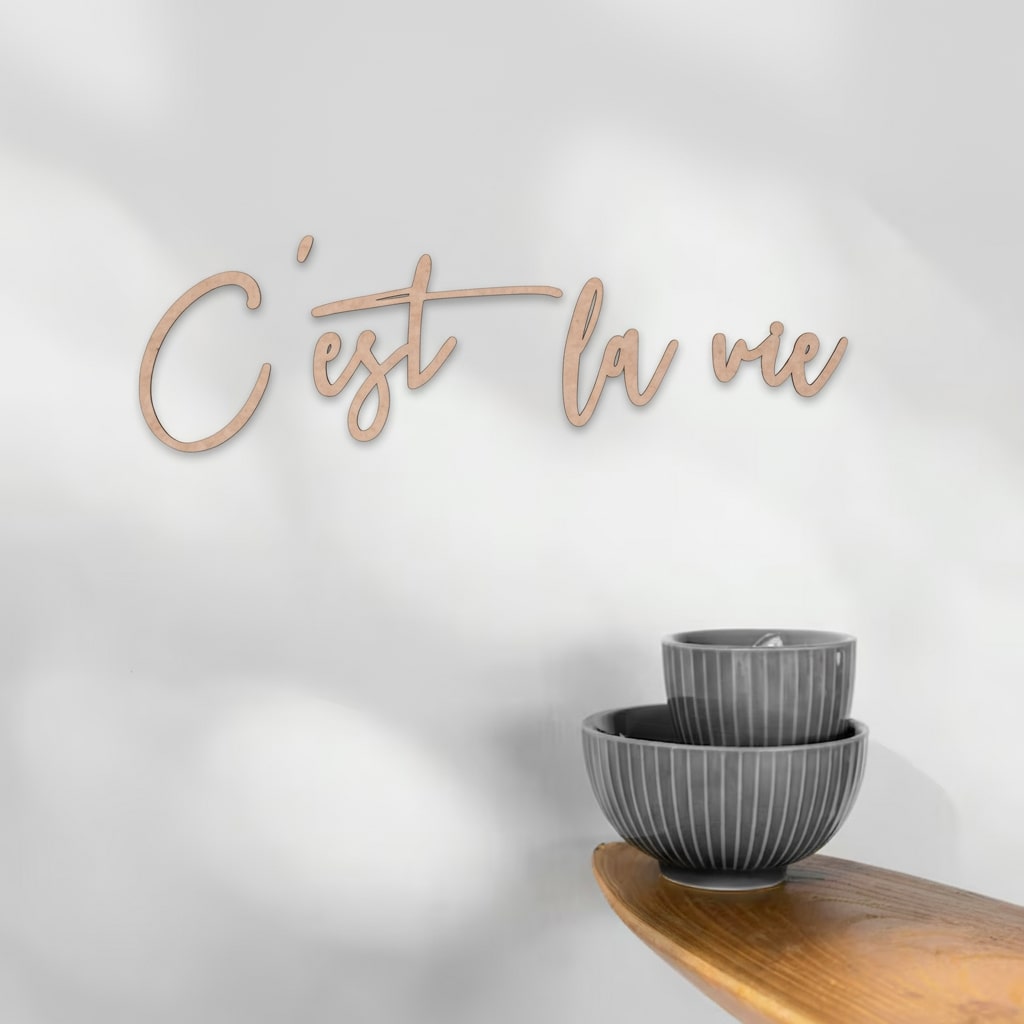 3D Schriftzug „C'est la vie"