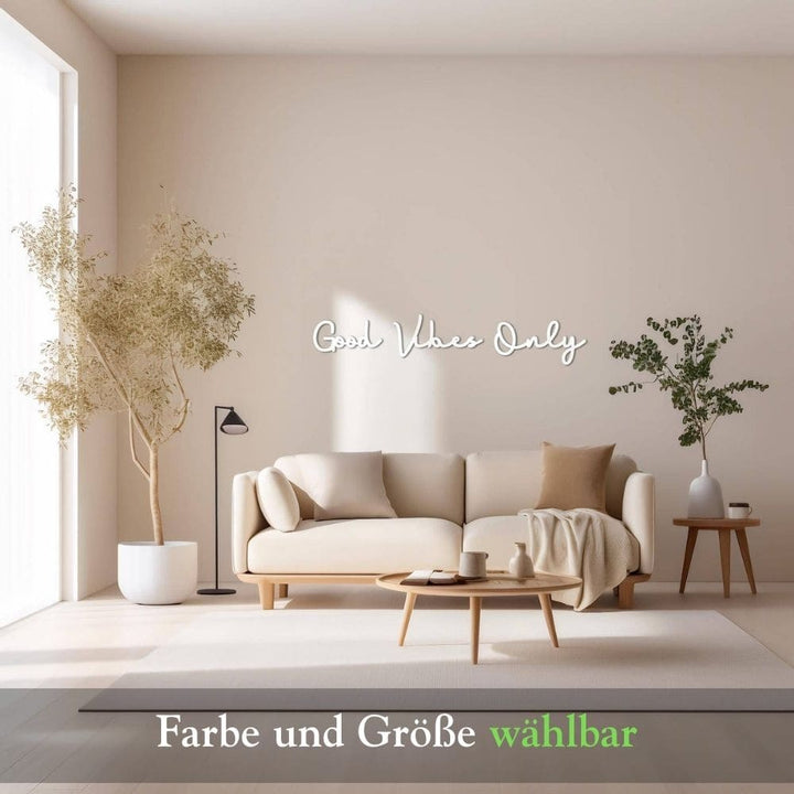 3D Schriftzug „Good Vibes Only"