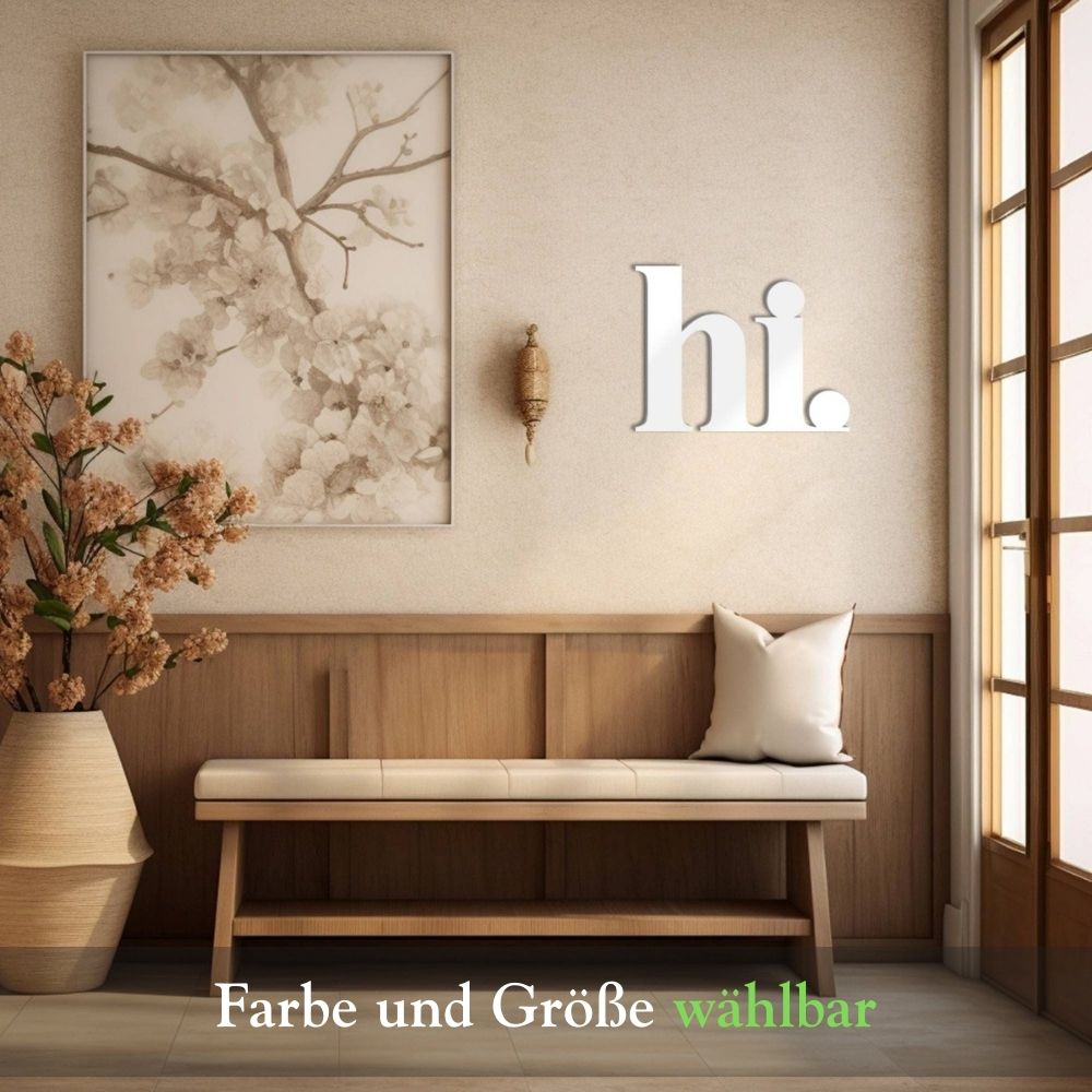 3D Schriftzug „hi"