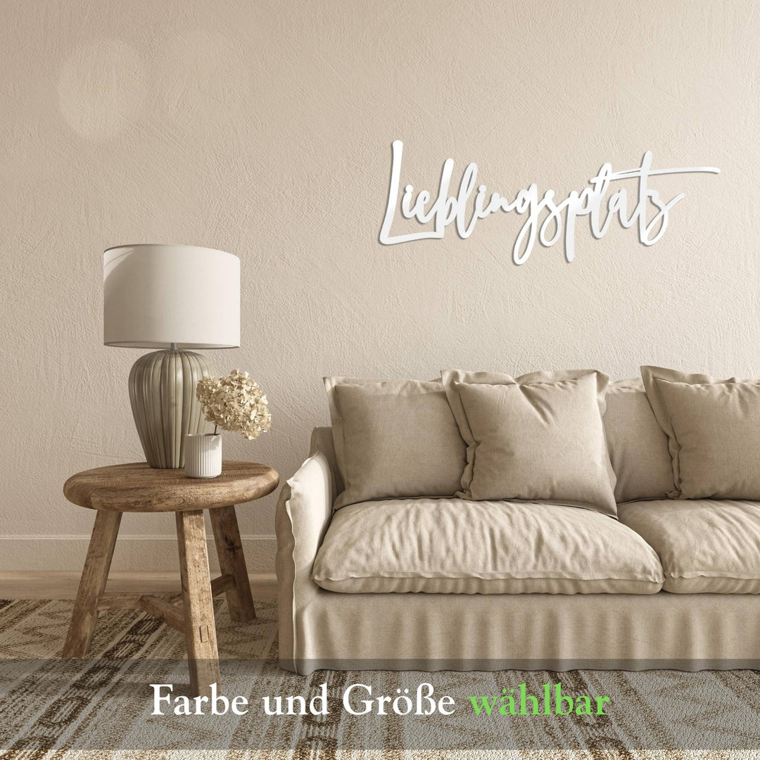 3D Schriftzug „Lieblingsplatz"