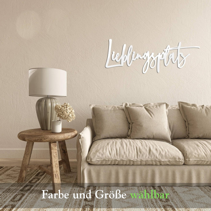 3D Schriftzug „Lieblingsplatz"
