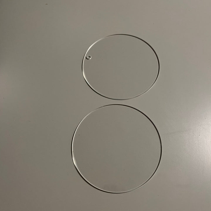 Runde Acrylglas Anhänger Ø 150 mm mit/ ohne Loch