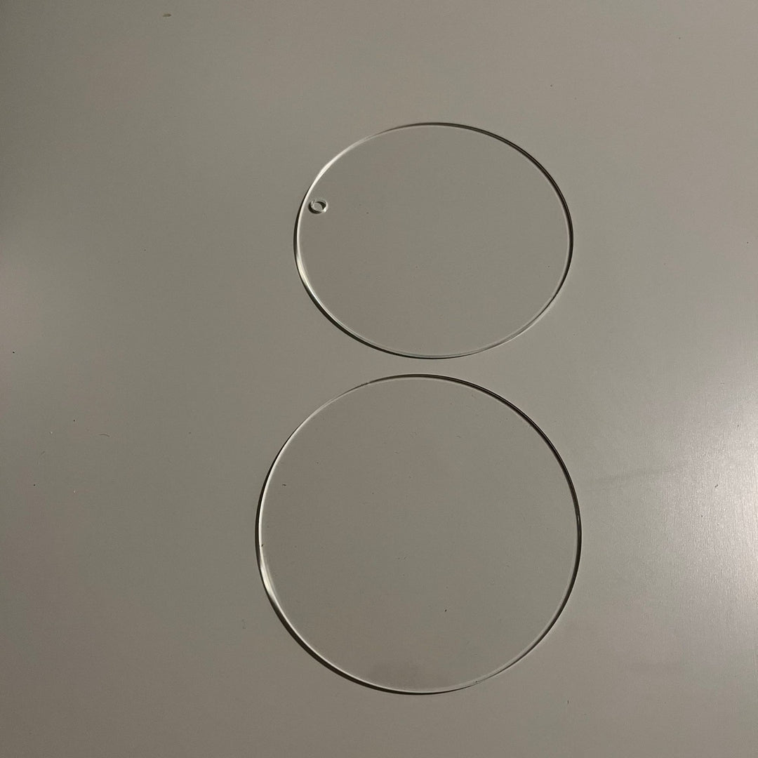 Runde Acrylglas Anhänger Ø 120 mm mit/ ohne Loch
