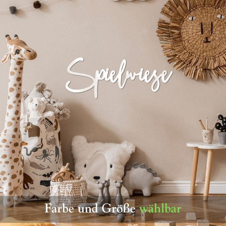 3D Schriftzug „Spielwiese"