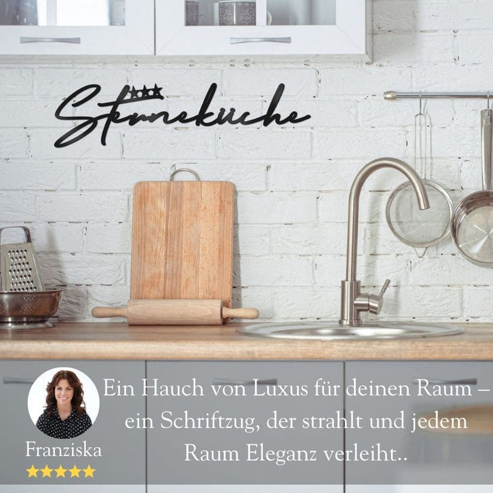 3D Schriftzug „Sterneküche"