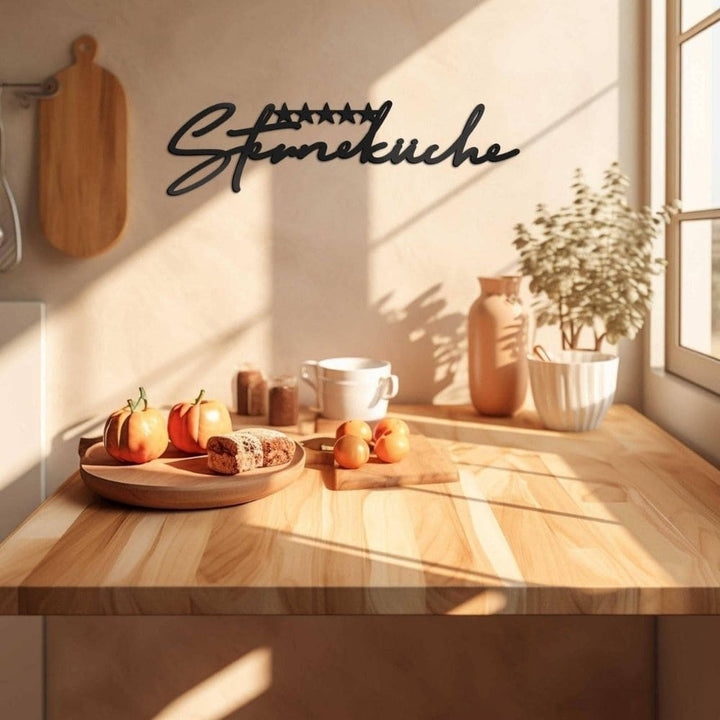 3D Schriftzug „Sterneküche"