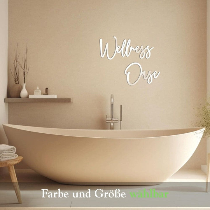 3D Schriftzug „Wellness Oase"