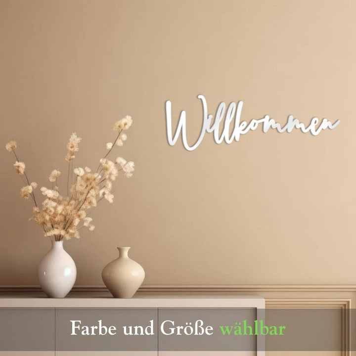 3D Schriftzug „Willkommen"