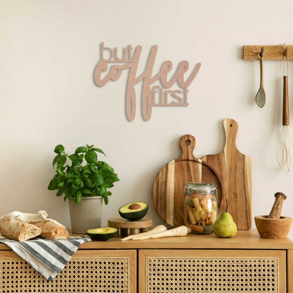 3D Schriftzug „but first coffee"