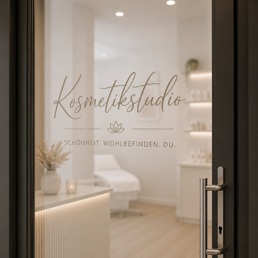 Logo-Aufkleber aus Klebefolie | Für Schaufenster, Wände und Autos