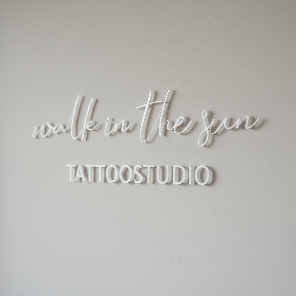 3D Logo Walk in the sun tattoo