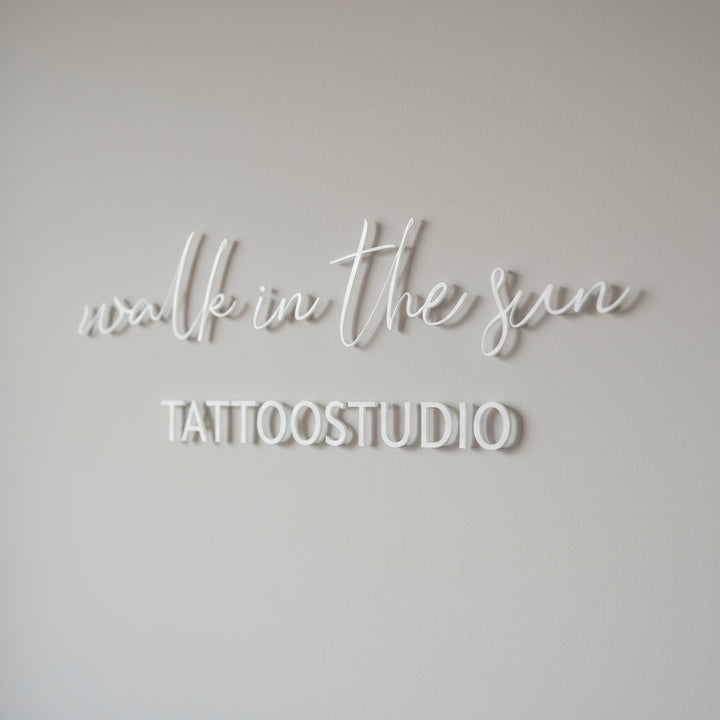 3D Logo Walk in the sun tattoo