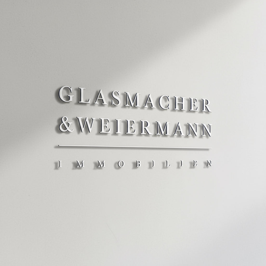 3D Logo Glasmacher & Weiermann Immobilien