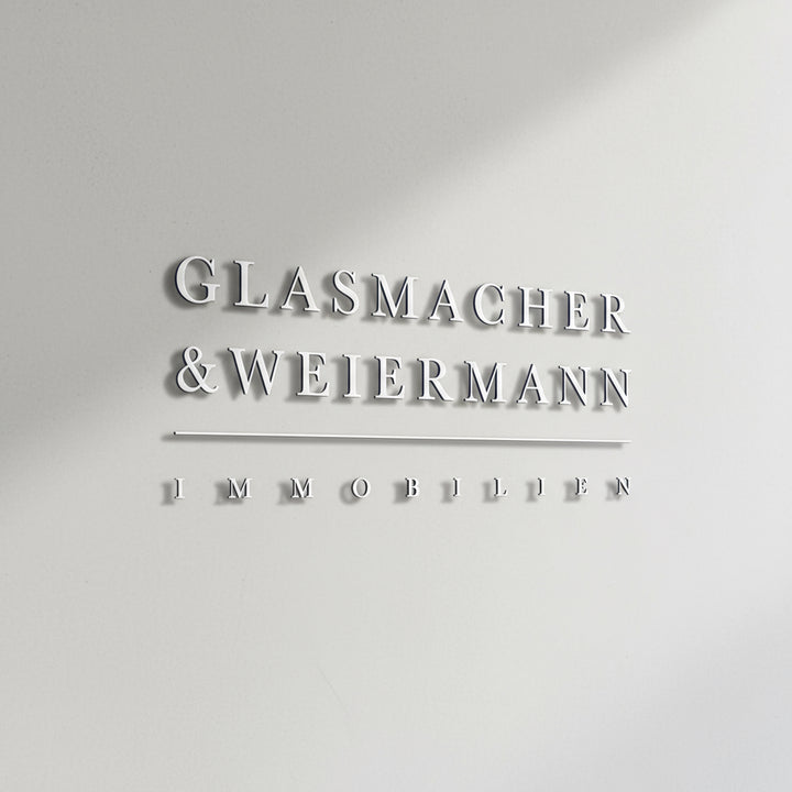 3D Logo Glasmacher & Weiermann Immobilien