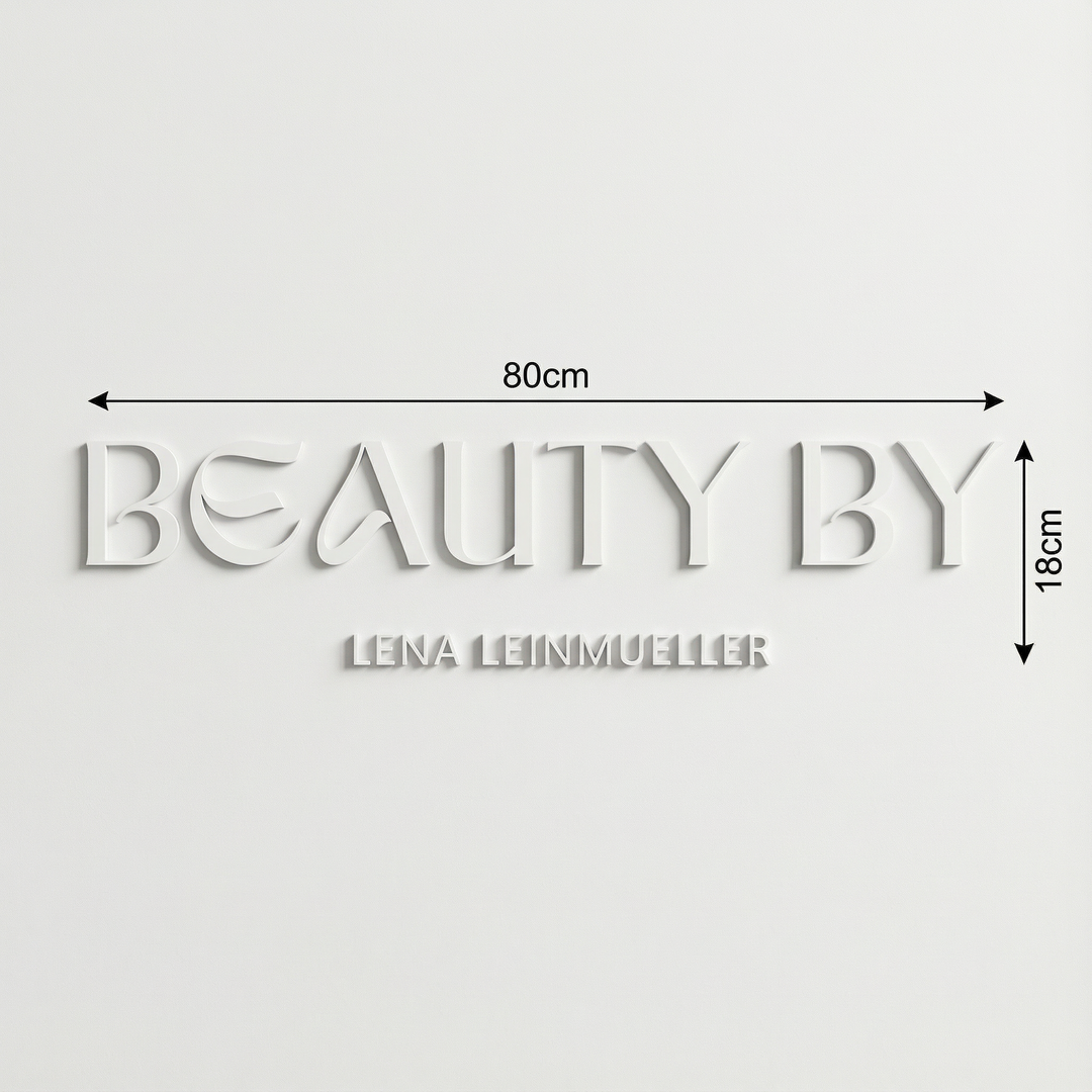 3D Logo Lena Leinmueller 80x18cm
