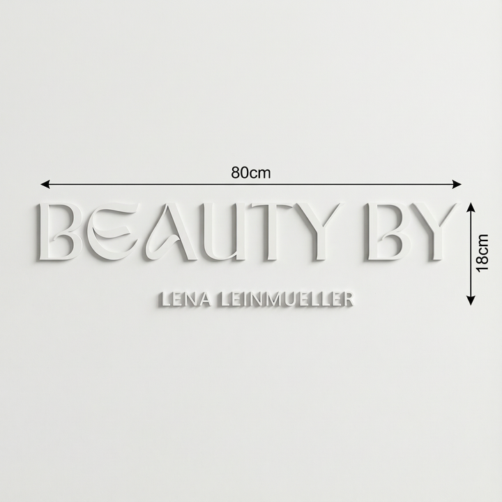 3D Logo Lena Leinmueller 80x18cm