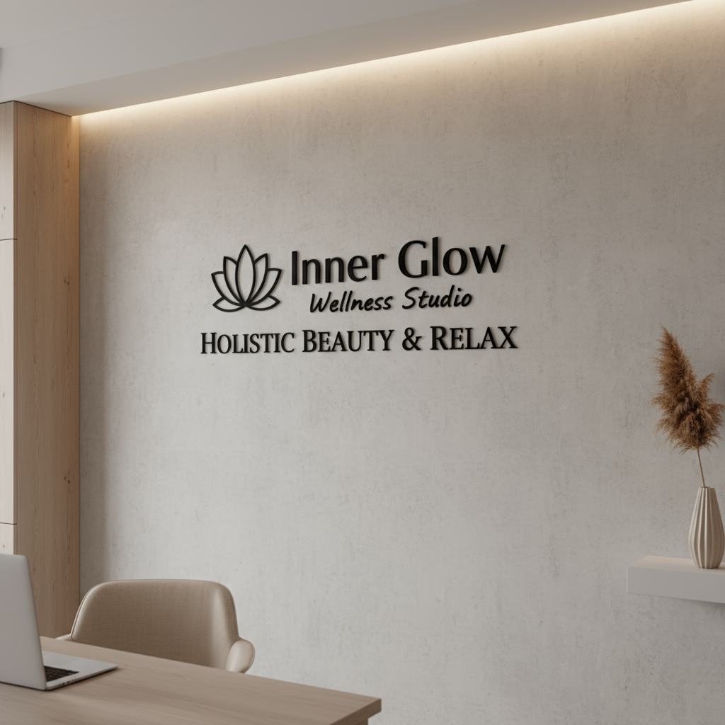 Individuelles 3D-Logo aus Acrylglas oder Holz