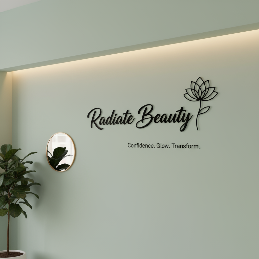 Individuelles 3D-Logo aus Acrylglas oder Holz