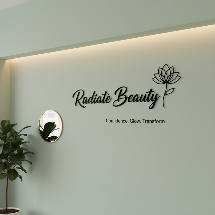 Individuelles 3D-Logo aus Acrylglas oder Holz