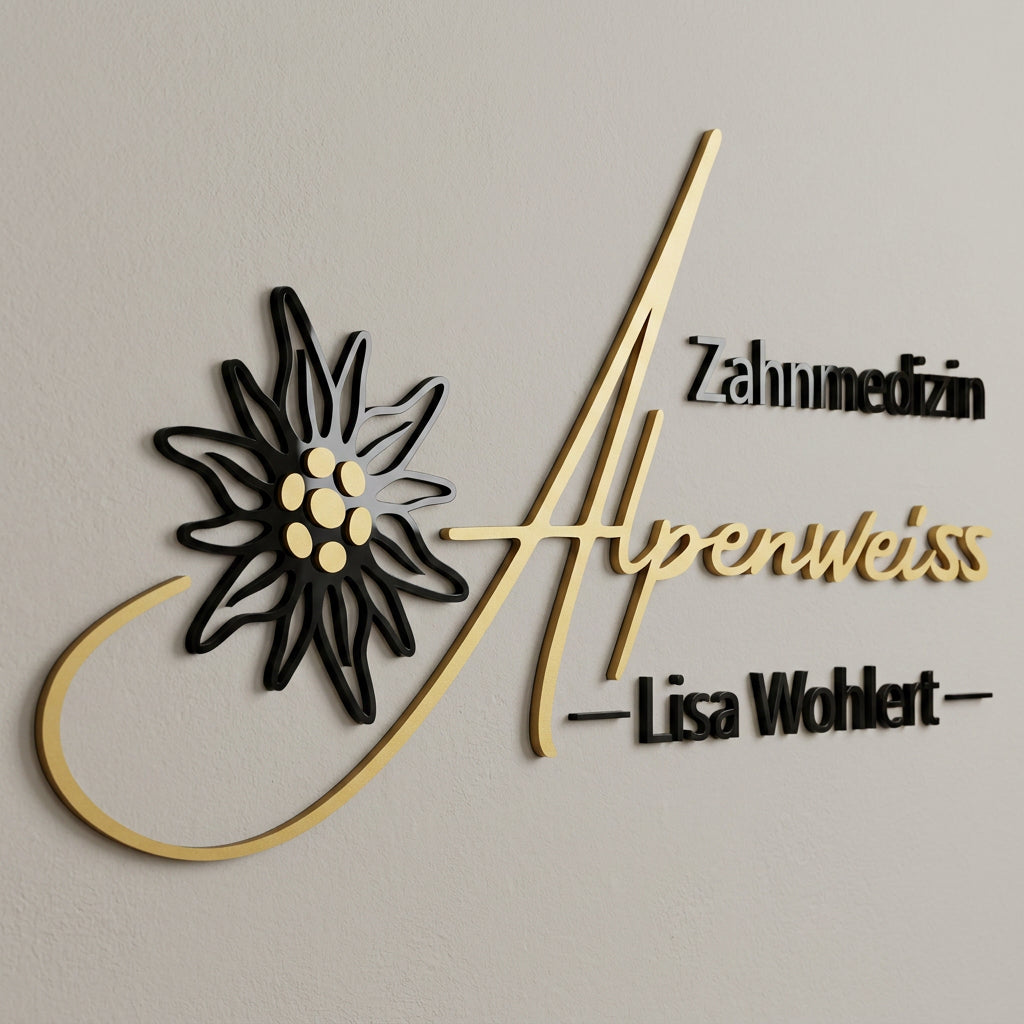 3D Logo Lisa Alpenweiss Zahnmedizin