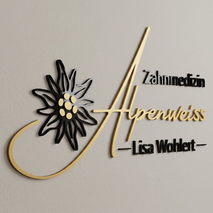 3D Logo Lisa Alpenweiss Zahnmedizin