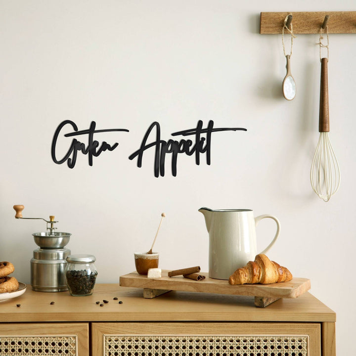 3D Schriftzug „Guten Appetit" aus Acrylglas