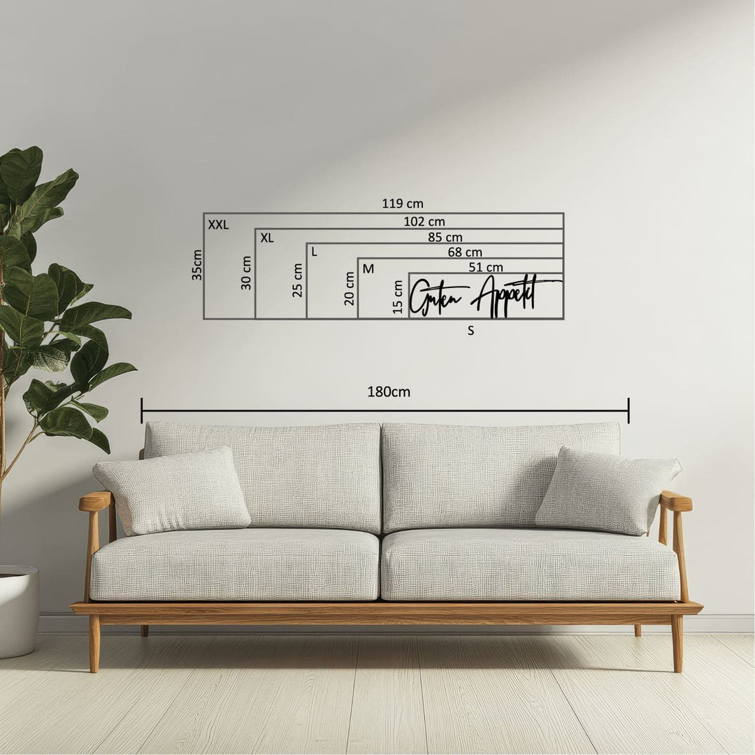 3D Schriftzug „Guten Appetit" aus Acrylglas
