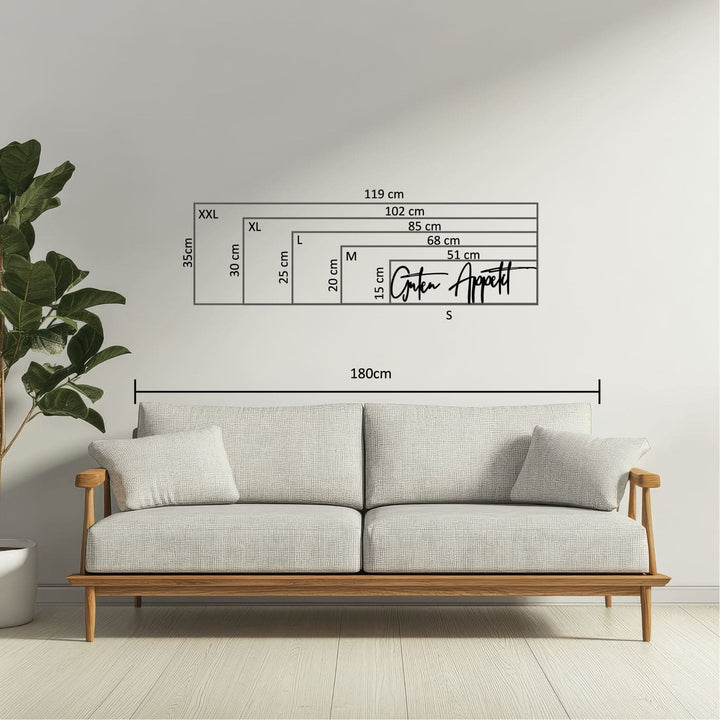 3D Schriftzug „Guten Appetit" aus Acrylglas