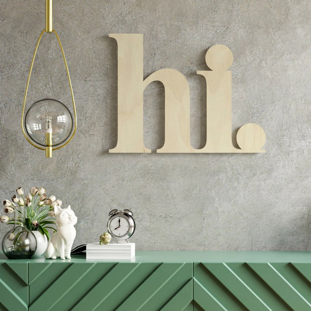 3D Schriftzug „hi"