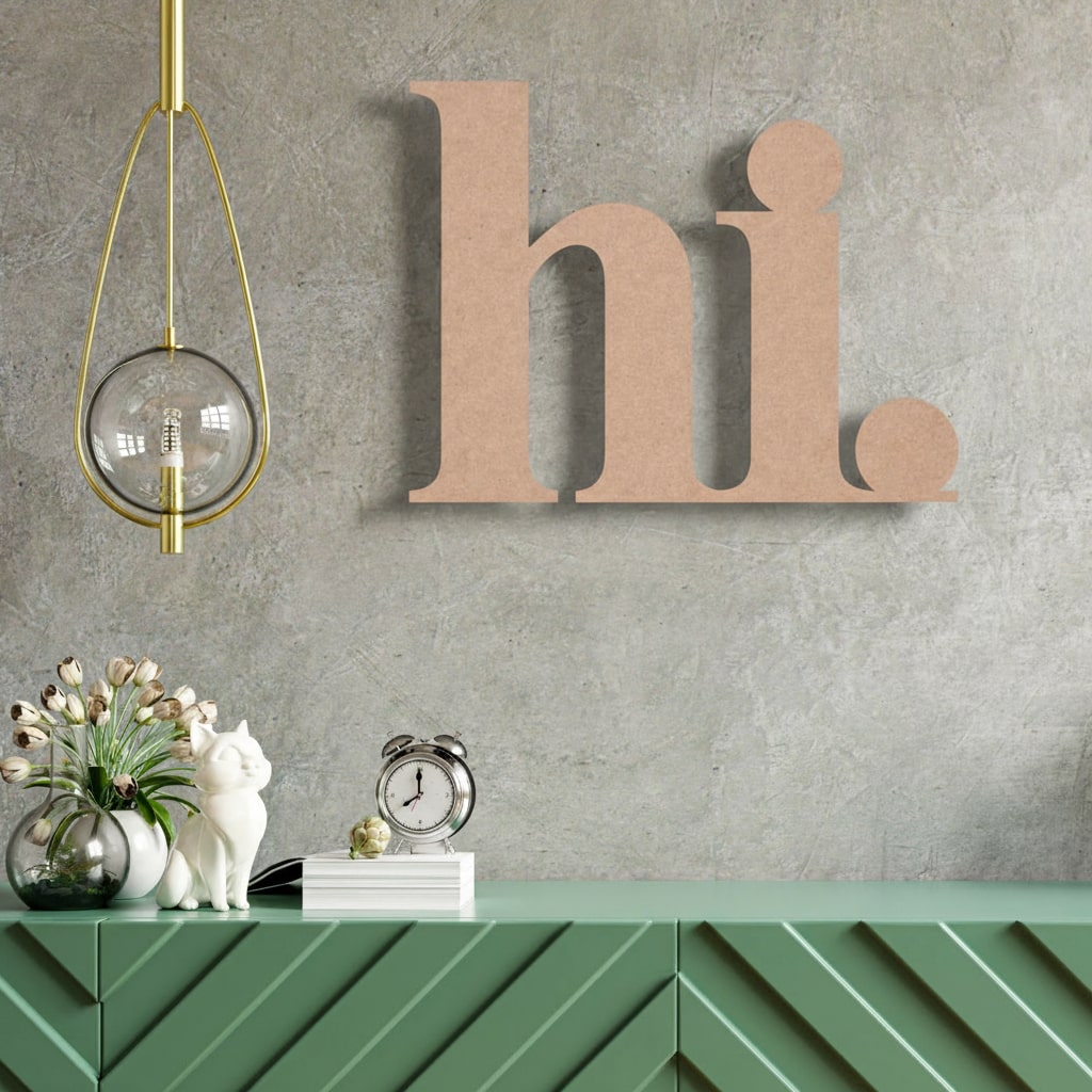 3D Schriftzug „hi"