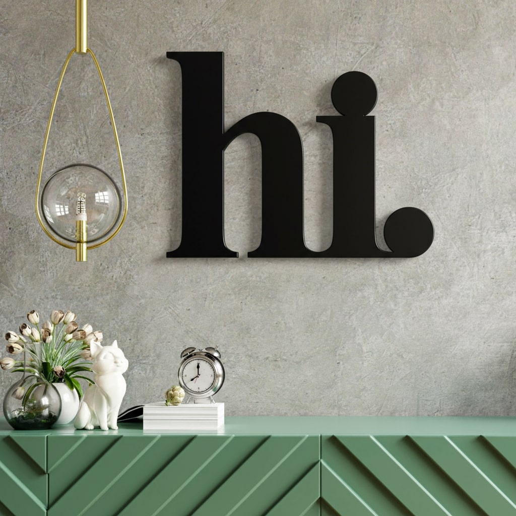 3D Schriftzug „hi"