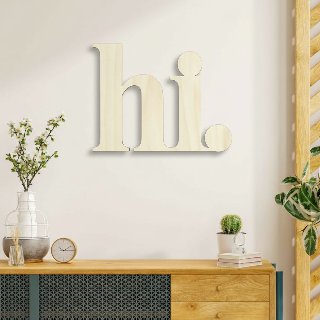 3D Schriftzug „hi"