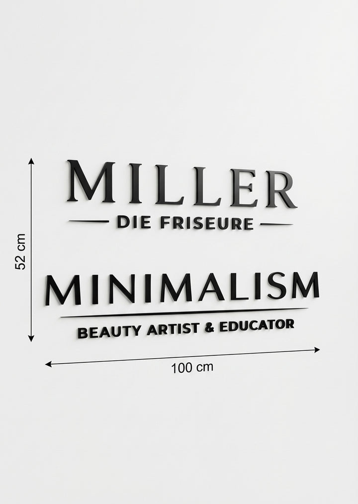 3D Logo Katja Miller die Friseure - Minimalism