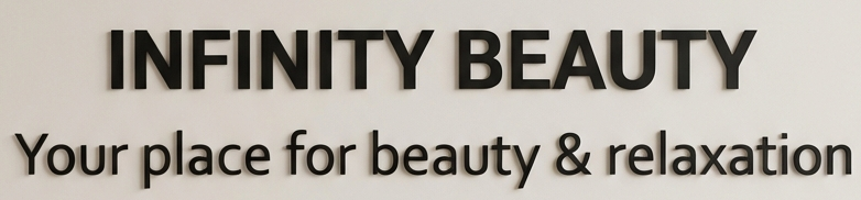 3D Logo Infinity Beauty 150x24 cm
