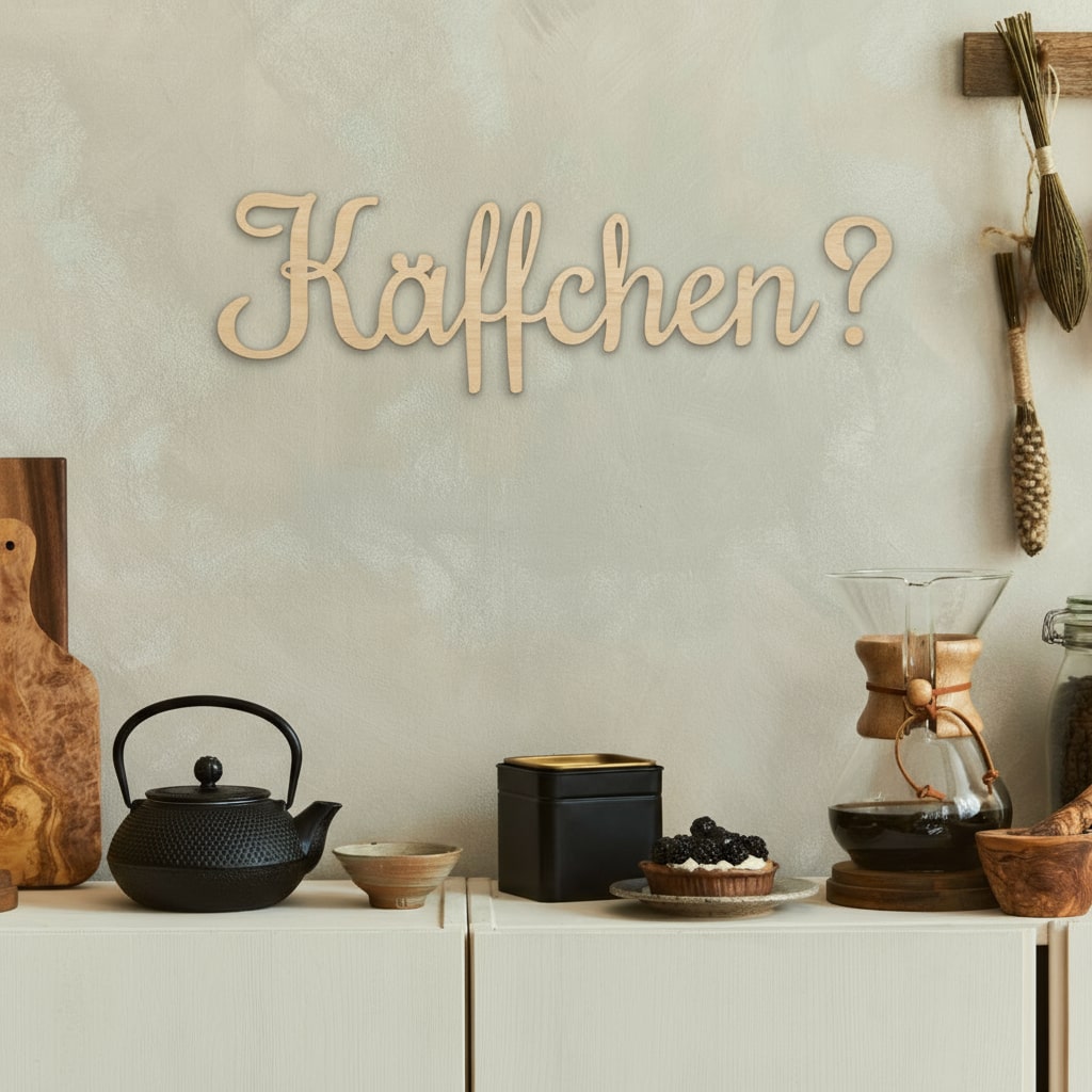 3D Schriftzug „Käffchen?"
