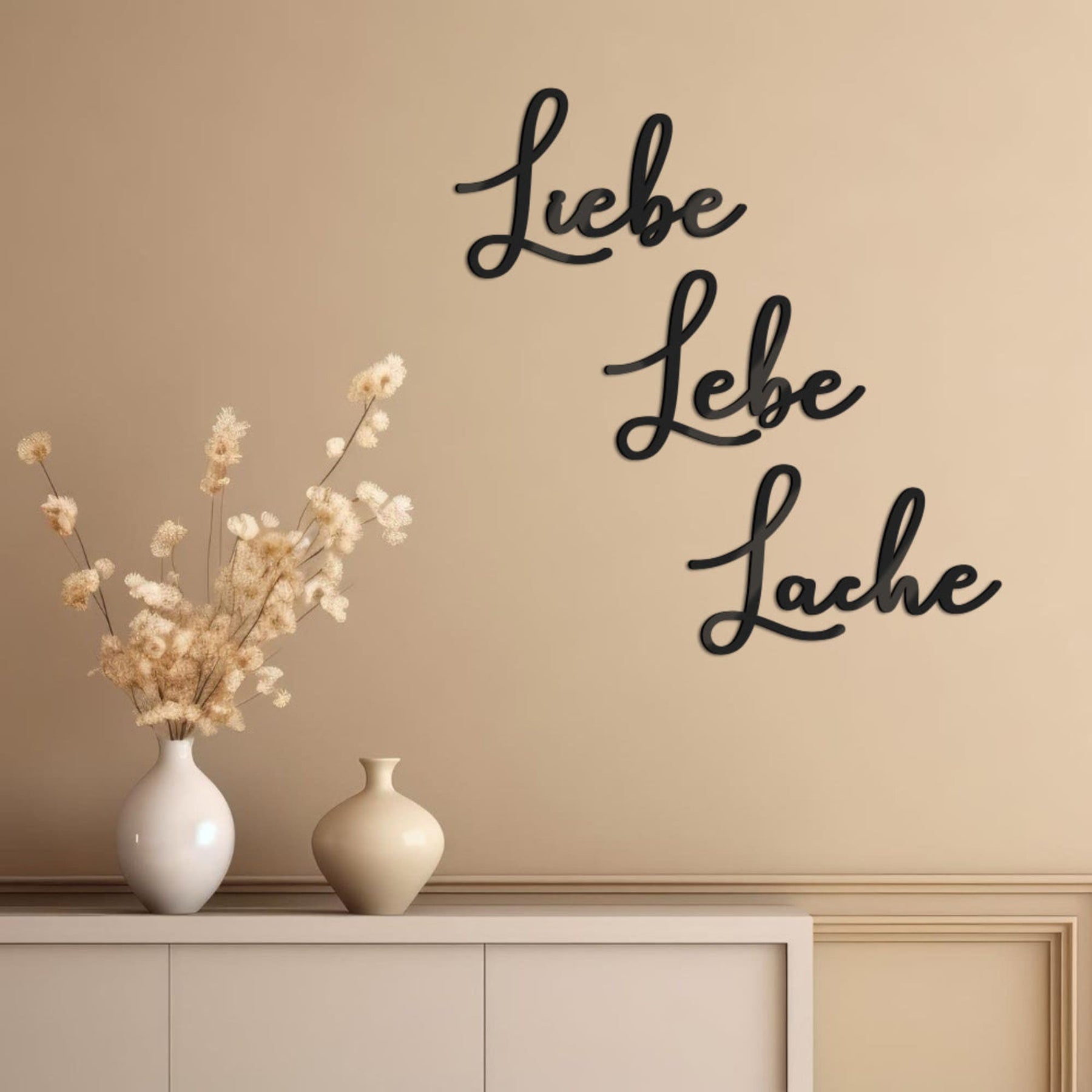 Schriftzug Holz Wand Gro