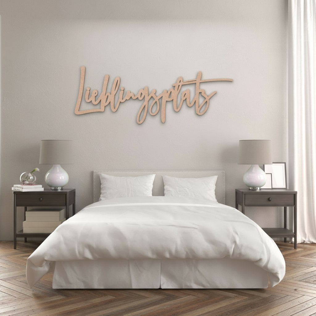 3D Schriftzug „Lieblingsplatz"