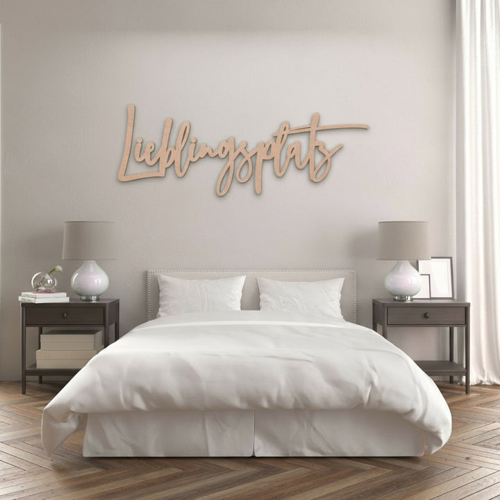 3D Schriftzug „Lieblingsplatz"
