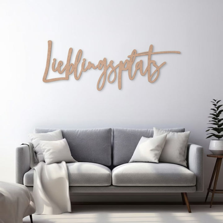 3D Schriftzug „Lieblingsplatz"