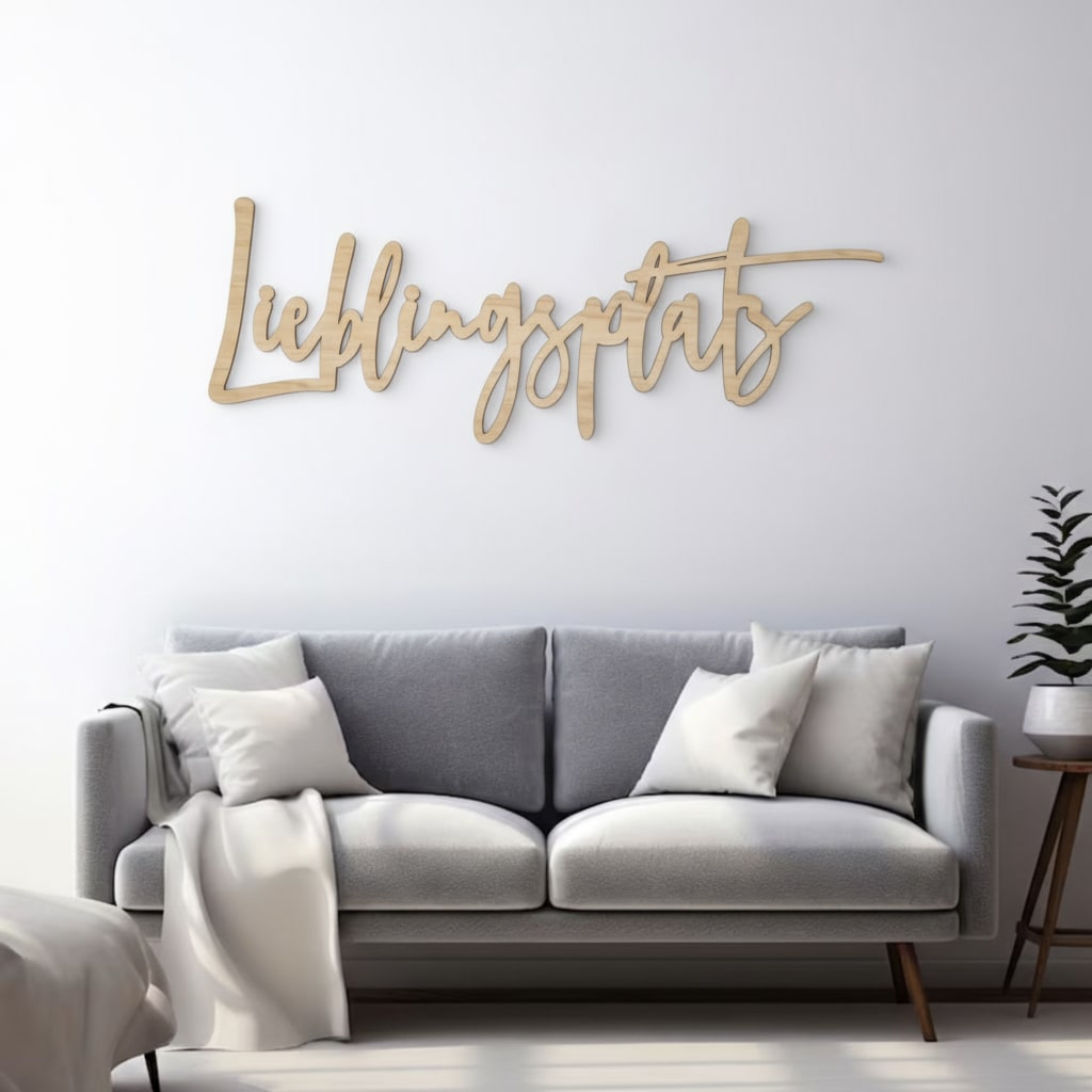 3D Schriftzug „Lieblingsplatz"