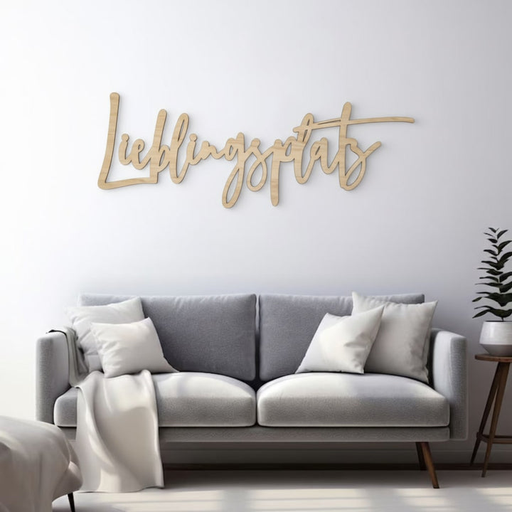 3D Schriftzug „Lieblingsplatz"