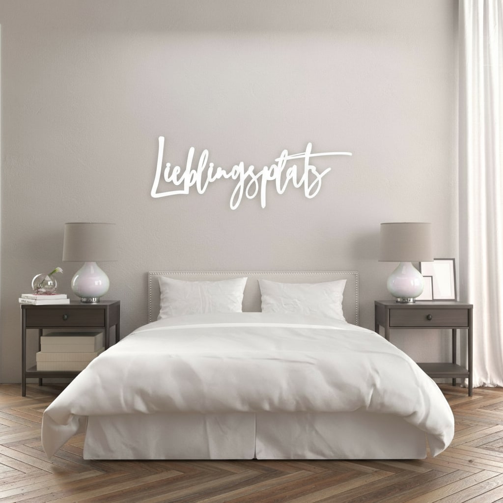 3D Schriftzug „Lieblingsplatz"