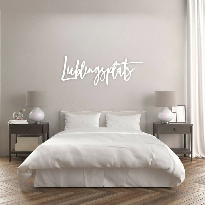 3D Schriftzug „Lieblingsplatz"